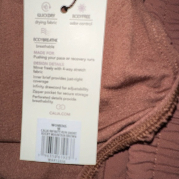 Calia Women's Mid Rise Infinity Run Shorts in Rocky Mountain Brown New With Tags - Picture 3 of 3